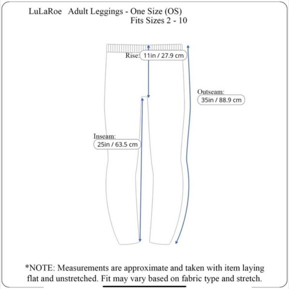 0656  LuLaRoe Size OS Leggings Floral Gate Print Blue and Red New - Picture 5 of 5